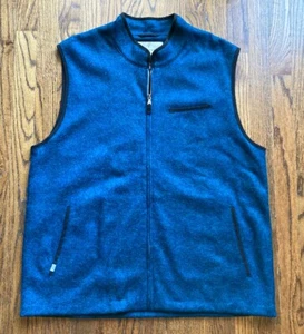 Ritter Mens Vest Baby Alpaca Merino Wool Blend Size 2XL Made In Peru Blue Zip - Picture 1 of 11