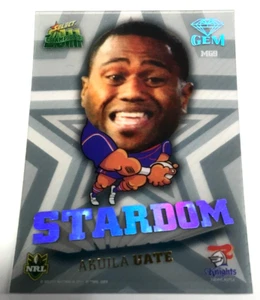 2011 SELECT NRL CHAMPIONS STARDOM GEM CHASE CARD MG9 AKUILA UATE-KNIGHTS - Picture 1 of 2