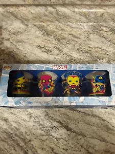 Funko Pop Marvel Black Light 4 Glasses Cup Captain America Iron Man Thor Target - Bild 1 von 5