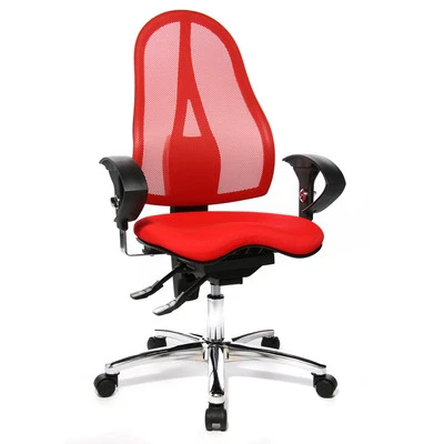 Schreibtischstuhl Drehstuhl Bürostuhl Topstar Sitness 15 AL.U2 chrom/rot
