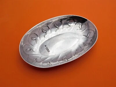 GILBERT MARKS ESPECTACULAR PLATO DE BARATIJA DE PLATA, 1899 ART NOUVEAU ANTIGUO ESTERLINA Foto 1 de 4