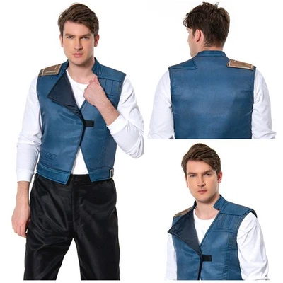 Jedi:Survivor Luke Cosplay Costume Vest Outfits Halloween Party Luke Blue Vest - Image 1 of 4