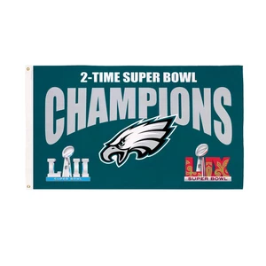 Philadelphia Eagles Multi-Win Super Bowl Champions Football 3x5 Flag - Picture 1 of 1