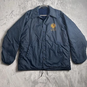 Vintage Champion Running Man Jacke Herren Large blau Milwaukee MATC 60s 70s Coaches - Bild 1 von 14