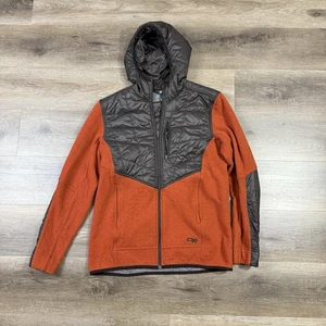 Outdoor Research Burnt Orange Cyprus Hybrid Full Zip Hoody Hoodie Jacket Size M - Picture 1 of 7