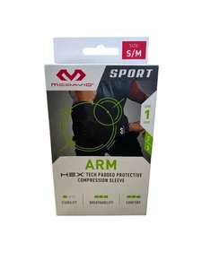 McDavid Arm Hex Tech Padded Protective Compression White Shooter Sleeve Size S/M - Picture 1 of 4