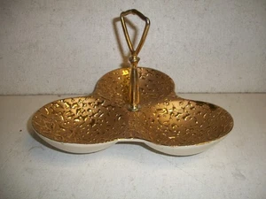 VINTAGE 22K Gold WEEPING BRIGHT GOLD 3-TEILIG Gewürzschale: handverziert - Bild 1 von 3