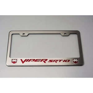 Plate Frame Black C-Fiber "Viper SRT 10" Inlay&Fangs for 2003-2007 Viper - Picture 1 of 4