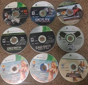 9 xbox 360 games lot - WWE 13 Reflex MX vs ATV Call Of Duty Guitar Hero GTA V + - Picture 1 of 1