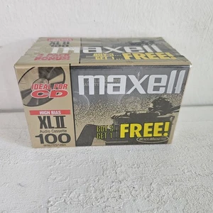 Maxell XL II Audio Cassette 4 Pack Type 2 100 Minutes High Bias - Picture 1 of 3
