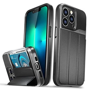 Wallet Case Compatible with Apple iPhone 13 Pro Space Gray / Black / Black - Zdjęcie 1 z 7