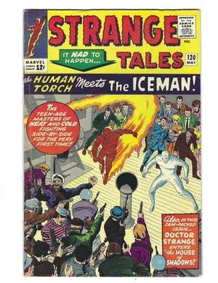 Strange Tales #120 1964 VG++ Human Torch Vs. Iceman! Doctor Strange Combine Ship - Image 1 of 2