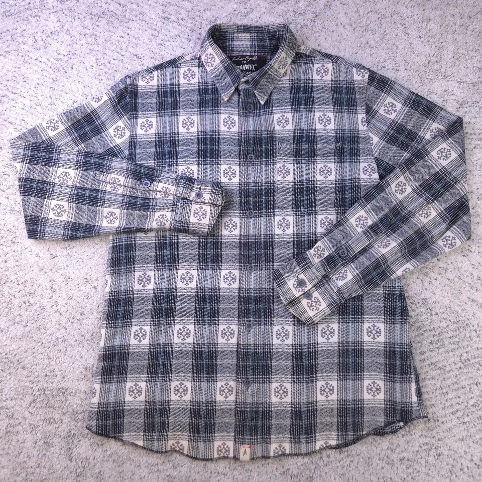 Altamont Andrew Reynolds Shirt Mens Medium Flannel Plaid Long Sleeve Button Up - Image 1 of 4