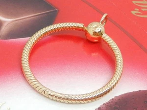 Authentic Pandora ROSE 14k Gold-Plated Medium O Pendant/Dangle 388256 - Picture 1 of 11