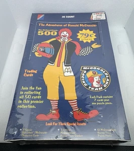 1996 McDonaldland 500 McDonald's Factory Sealed Trading Cards Box of 36 Packs - Picture 1 of 4