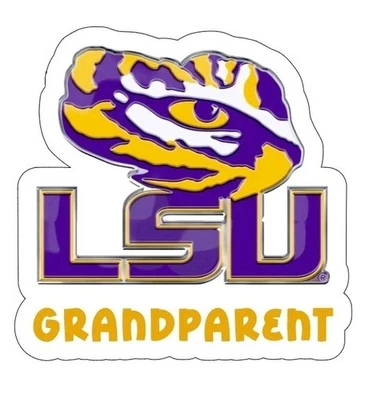 Imán de coche LSU Tigers abuelos NCAA fútbol troquelado laminado Foto 1 de 2