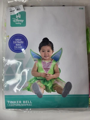 Disney Bebé Campanilla Vestido Disfraz Halloween Vestir 2 Piezas Infantil 3-6 Meses Foto 1 de 2