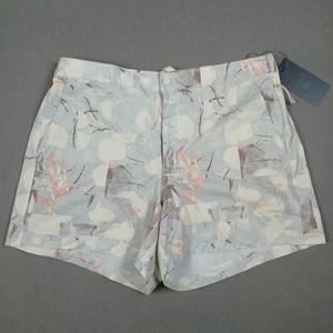 NWT VRST Men's Large 5" Resort Shorts Print Light Blue Floral Multi Brief Liner - Picture 1 of 8