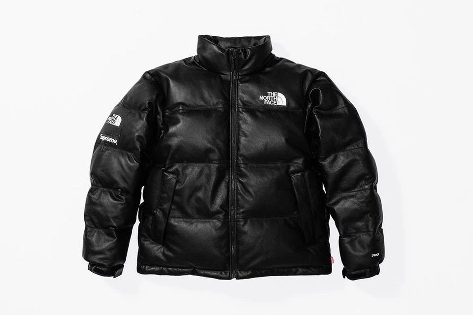 Men's Nuptse Mountain Style Fit Unisex Full-Black Genuine Leather Puffer Jacket - Image 1 of 4