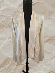 Lucy Activewear Draped Open Cardigan Sz S Cream Powermax - Picture 1 of 7