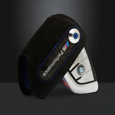 1Pcs Leather M Performance Key Fob Cover Case Bag For BMW X1 X4 X5 X6 5 7 Series Foto 1 de 4