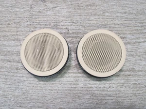 01-06 BMW E46 CONVERTIBLE SET OF 2 REAR TWEETER SPEAKER W TRIM BEIGE OEM - Photo 1 sur 13