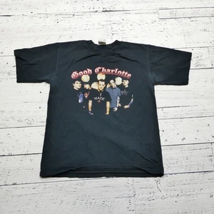 Vintage Good Charlotte Shirt Youth Large Black Band Tee Punk Rock Made USA 2000s - Picture 1 of 9