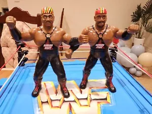 Rare WCW OSFTM Black Harlem Heat Booker T WWF LJN Action Figures - WWE Wrestling - Picture 1 of 8