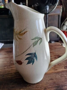 Franciscan Autumn Leaves Vintage Pitcher  ~ 8" Earthenware speckled - Picture 1 of 6