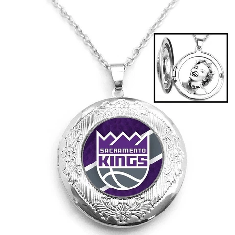 Sacramento Kings Womens 925 Silver Link Chain Necklace Photo Locket Gift D16 Cover
