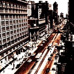 Vintage Art Collection - Market Street 24" x 24" Canvas Art Poster - Picture 1 of 1