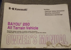 Kawasaki Bayou 250 All Terrain Vehicle OEM Factory Owners Manual 2005 - Picture 1 of 3
