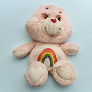 Peluche vintage 12" CARE BEARS Kenner Cheer Bear saluti americani 1983 arcobaleno - Foto 1 di 22