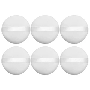 6 PCS White Lint Powder Puff Miss Makeup Puffs Large Sponge - Picture 1 of 12