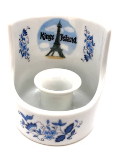 Vintage King’s Island Eiffelturm Kerzenhalter Handheld 3" hoch Keramik Japan - Bild 1 von 7