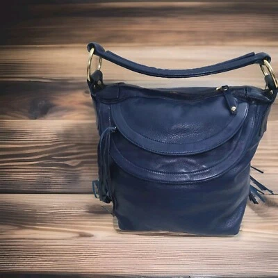 Le Bulga Made In France Leather Tassel Hobo Handbag - Image 1 of 4