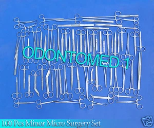 100 Pc Minor Micro Surgery Surgical Dental Veterinary Student Suture Kit Set - Picture 1 of 3
