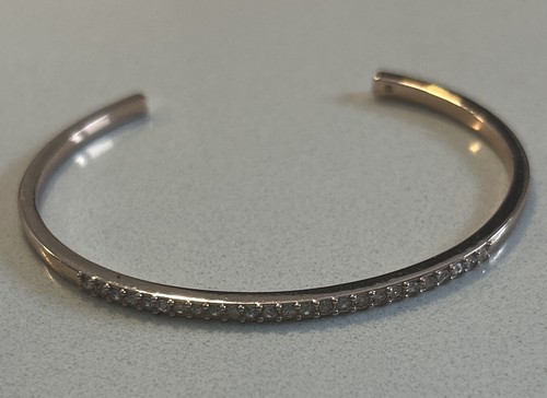 Bracciale Polsino Kate Spade Oro Rosa Zirconi Cubici Trasparenti Zirconi Zirconi Taglia Unica