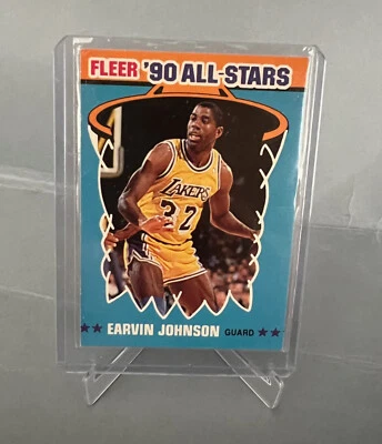 MAGIC JOHNSON FLEER 1990/91 INSERT ALL STARS #4/12 - Imagen 1 de 2