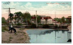 BATH HOUSE Winona Lake, Indiana IN - Postcard - Picture 1 of 2