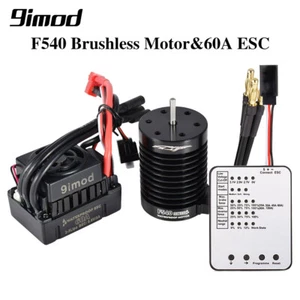 9imod F540-V2 4370KV Brushless Waterproof Motor 3.175mm+60A ESC For 1/10 RC Car - Picture 1 of 15
