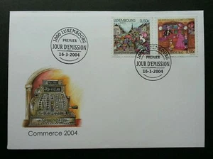 [SJ] Luxembourg 75 Years Luxembourg Ville Annual Street Market 2004 cartoon (FDC - Picture 1 of 5