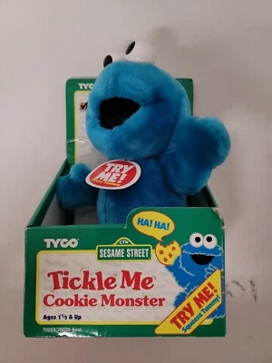 芝麻街 Tickle Me Cookie Monster 1996 复古 Tyco 11。 Dead电池  — 第 1/3 张图片