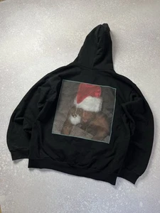 Felpa nera con cappuccio Revenge XXXTENTACION Merry Xmas Ghetto Carol Christmas taglia XL - Foto 1 di 7