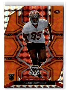2022 Panini Mosaic Drake Jackson RC #394 Mosaic Reactive Orange 49ers - Bild 1 von 2