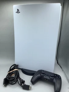 SONY PLAYSTATION 5 PS5 DIGITAL 825GB MIT CONTROLLER UND STÄNDER GEBRAUCHT - Bild 1 von 6