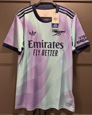 Camiseta Adidas Arsenal 24/25 Aqua/Púrpura/Azul Marino Para Hombre Talla Mediana Tercera IZ0114 Foto 1 de 4