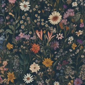 Safiyya Peel and Stick Wallpaper Vintage Floral Contact Paper 17.3" x 78.7" W... - Picture 1 of 7