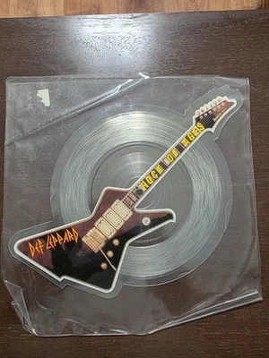 Def Leppard Rock of Ages Shaped Picture Disc Original PVC Sleeve NM Unplayed - Image 1 of 2