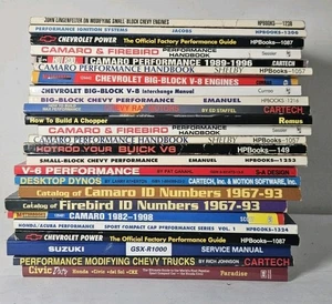 Lot of 25 Mechanic Manual Books Chevy Camaro Firebird V-8 V-6 Big BLOCK Chopper  - Picture 1 of 4